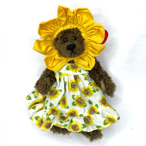 Ty Beanie Susannah Sunflower Bear Plush Teddy - Picture 1 of 12